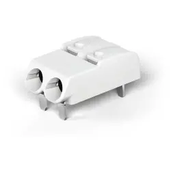 PCB terminal, 2 pole, pitch 4 mm, AWG 24-18, 9 A, push-in cage clamp, white, 2060-1452/998-404