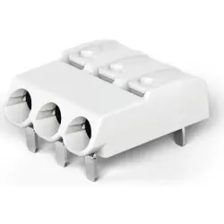 PCB terminal, 3 pole, pitch 4 mm, AWG 24-18, 9 A, push-in cage clamp, white, 2060-1453/998-404