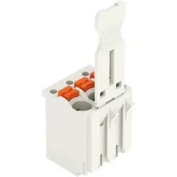 1-wire female connector, 3 pole, pitch 3.5 mm, straight, light gray, 2091-1103