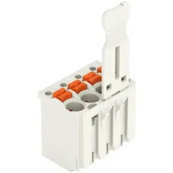 1-wire female connector, 4 pole, pitch 3.5 mm, straight, light gray, 2091-1104
