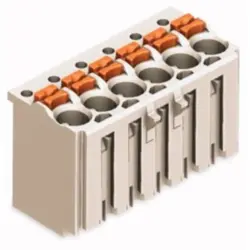 1-wire female connector, 5 pole, pitch 3.5 mm, straight, light gray, 2091-1125