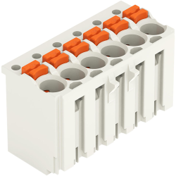 1-wire female connector, 6 pole, pitch 3.5 mm, straight, light gray, 2091-1126