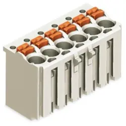 1-wire female connector, 7 pole, pitch 3.5 mm, straight, light gray, 2091-1127