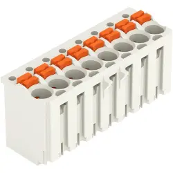 1-wire female connector, 8 pole, pitch 3.5 mm, straight, light gray, 2091-1128