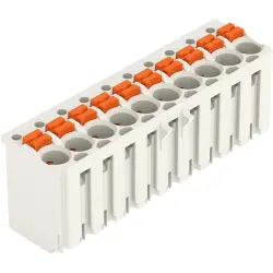 1-wire female connector, 10 pole, pitch 3.5 mm, straight, light gray, 2091-1130