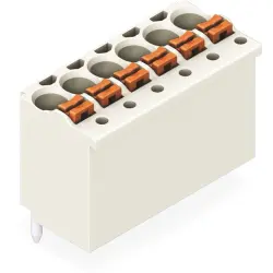 Socket header, 6 pole, pitch 3.5 mm, straight, light gray, 2091-1176