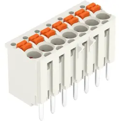 Socket header, 7 pole, pitch 3.5 mm, straight, light gray, 2091-1177