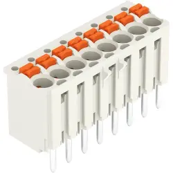 Socket header, 8 pole, pitch 3.5 mm, straight, light gray, 2091-1178