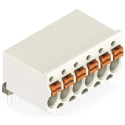 Socket header, 4 pole, pitch 3.5 mm, angled, light gray, 2091-1374