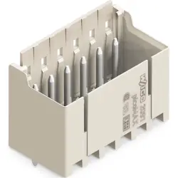 Pin header, 10 pole, pitch 3.5 mm, straight, light gray, 2091-1410
