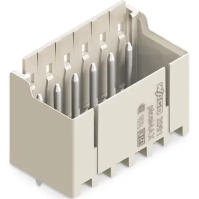 Pin header, 10 pole, pitch 3.5 mm, straight, light gray, 2091-1410 - 1