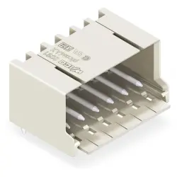 Pin header, 6 pole, pitch 3.5 mm, angled, light gray, 2091-1426/200-000/997-406