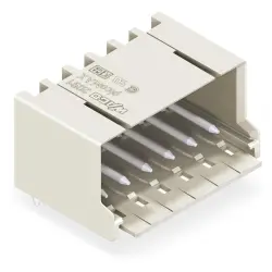 Pin header, 7 pole, pitch 3.5 mm, angled, light gray, 2091-1427