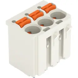 1-wire female connector, 2 pole, pitch 5 mm, straight, light gray, 2092-1122