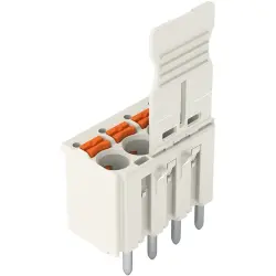 Socket header, 12 pole, pitch 5 mm, straight, light gray, 2092-1162