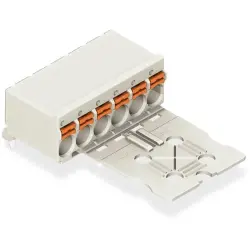 Socket header, 8 pole, pitch 5 mm, angled, light gray, 2092-1358