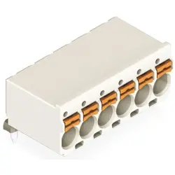 Socket header, 9 pole, pitch 5 mm, angled, light gray, 2092-1379/200-000