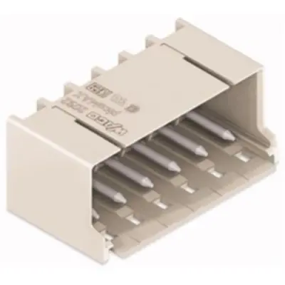Pin header, 2 pole, pitch 5 mm, angled, light gray, 2092-1422 - 1