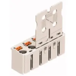 1-wire female connector, 2 pole, pitch 7.5 mm, straight, light gray, 2092-3102