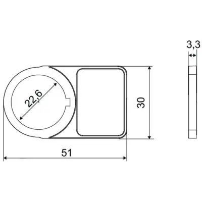 Universal pushbutton border for smart printer, 210-853 - 1