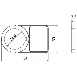 Universal pushbutton border for smart printer, 210-853