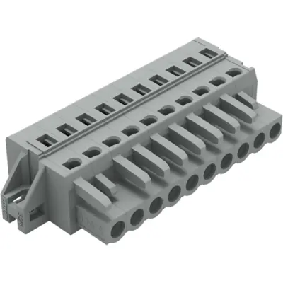 Socket header, 10 pole, pitch 5 mm, angled, gray, 231-110/031-000 - 1