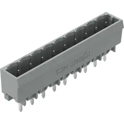 Pin header, 9 pole, pitch 5 mm, straight, gray, 231-139/001-000