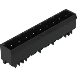 Pin header, 9 pole, pitch 5 mm, straight, black, 231-139/001-000/105-604