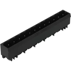 Pin header, 12 pole, pitch 5 mm, straight, black, 231-142/001-000/105-604