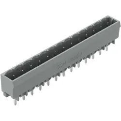 Pin header, 13 pole, pitch 5 mm, straight, gray, 231-143/001-000
