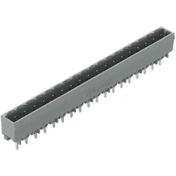 Pin header, 18 pole, pitch 5 mm, straight, gray, 231-148/001-000