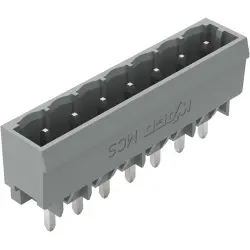 Pin header, 7 pole, pitch 5 mm, straight, gray, 231-167/001-000