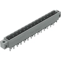 Pin header, 14 pole, pitch 5 mm, straight, gray, 231-174/040-000