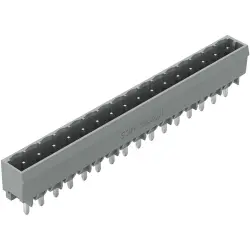 Pin header, 16 pole, pitch 5 mm, straight, gray, 231-176/001-000