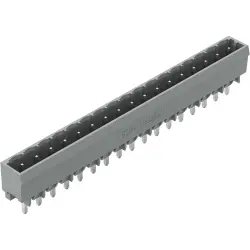 Pin header, 17 pole, pitch 5 mm, straight, gray, 231-177/001-000