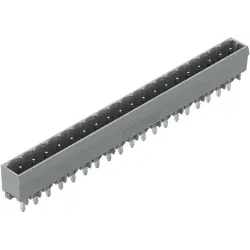 Pin header, 19 pole, pitch 5 mm, straight, gray, 231-179/001-000