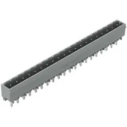 Pin header, 20 pole, pitch 5 mm, straight, gray, 231-180/001-000