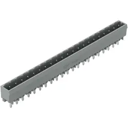 Pin header, 21 pole, pitch 5 mm, straight, gray, 231-181/001-000