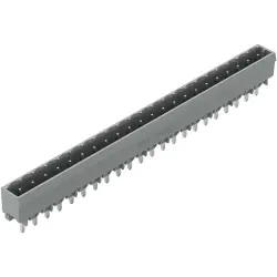 Pin header, 22 pole, pitch 5 mm, straight, gray, 231-182/001-000