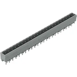 Pin header, 23 pole, pitch 5 mm, straight, gray, 231-183/001-000