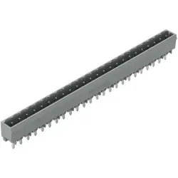 Pin header, 24 pole, pitch 5 mm, straight, gray, 231-184/001-000