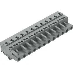 Socket header, 12 pole, pitch 7.5 mm, angled, gray, 231-212/008-000