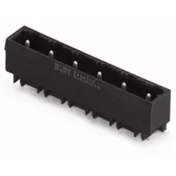 Pin header, 3 pole, pitch 7.5 mm, straight, black, 231-233/001-000/105-604