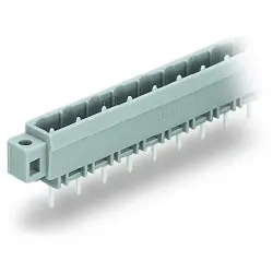 Pin header, 10 pole, pitch 7.5 mm, straight, gray, 231-240/040-000