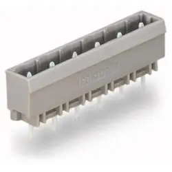 Pin header, 6 pole, pitch 7.5 mm, straight, gray, 231-266/001-000