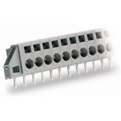 Connector, 4 pole, pitch 5 mm, angled, gray, 231-604/023-000