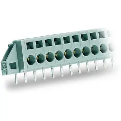 Connector, 8 pole, pitch 5 mm, angled, gray, 231-608/017-000
