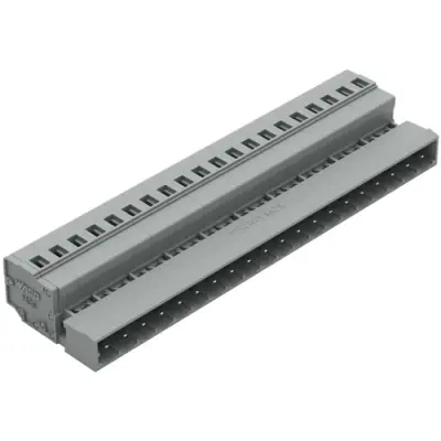 Pin header, 20 pole, pitch 5 mm, angled, gray, 231-620 - 1