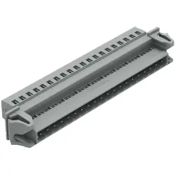 Pin header, 20 pole, pitch 5 mm, angled, gray, 231-620/114-000
