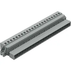 Pin header, 22 pole, pitch 5 mm, angled, gray, 231-622/019-000